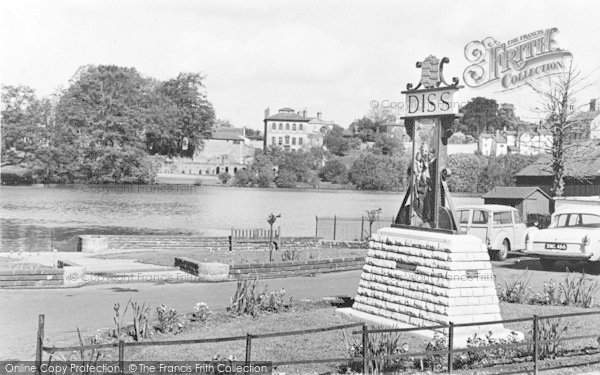 Photo of Diss, Town Sign And Mere c.1960