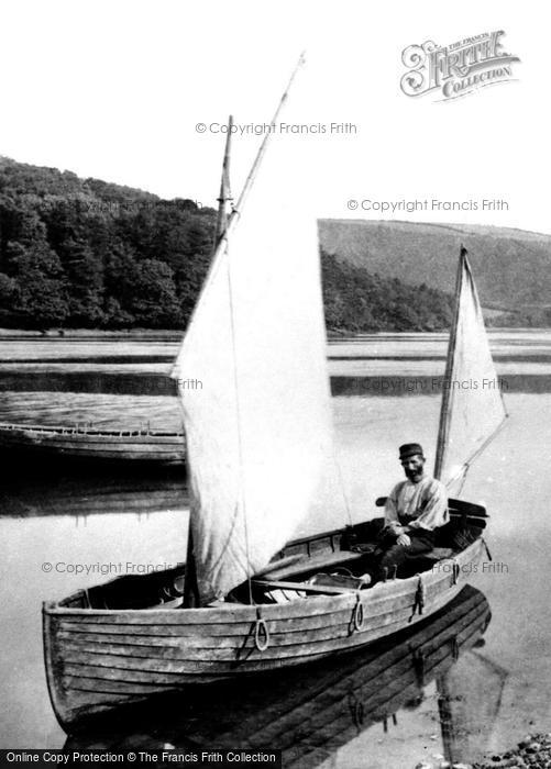 Photo of Dittisham, Fisherman On The Dart 1889