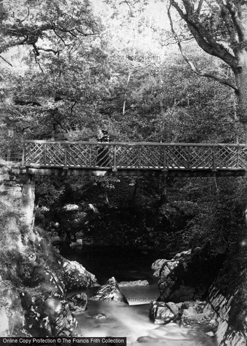 Photo of Dolgellau, Footbridge, Torrent Walk c.1880
