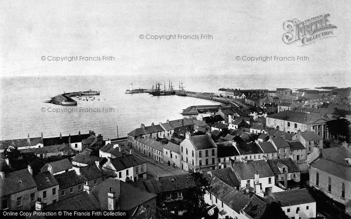 Photo of Donaghadee, View Of Harbour From Church Tower c.1890