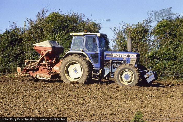 Photo of Donhead St Andrew, Tractor And Seed Drill 1997