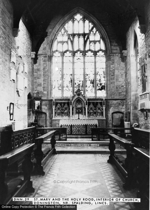 Photo of Donington, St Mary And The Holy Rood Church Interior c.1960