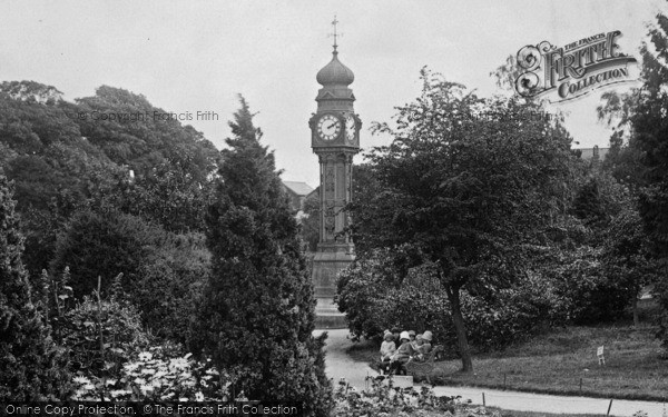 Photo of Dorchester, Borough Gardens, Clock Tower 1922