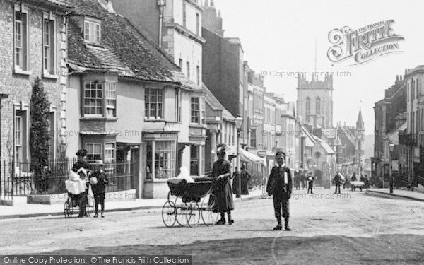 Photo of Dorchester, People In High West Street 1891