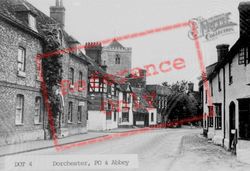 Post Office And Abbey c.1950, Dorchester