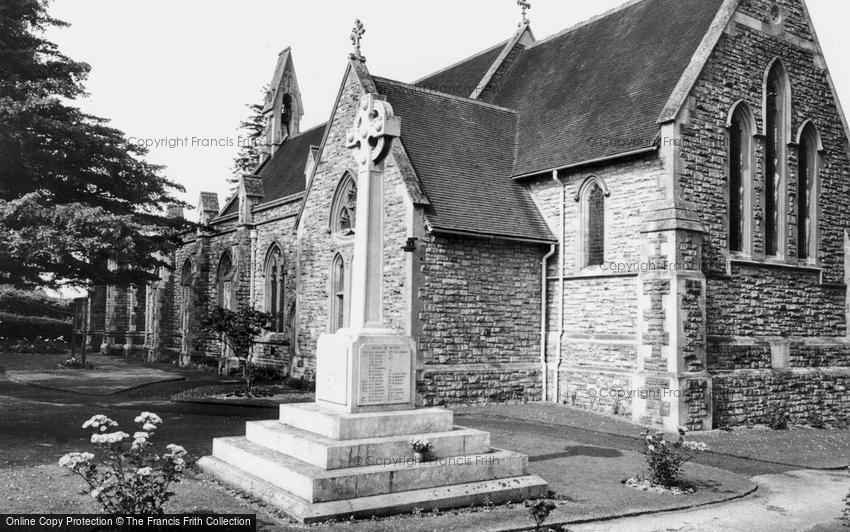 Dormansland, War Memorial and Church of St John the Evangelist c1965