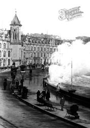 Rough Sea At The Promenade 1903, Douglas