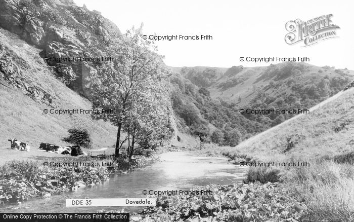 Photo of Dovedale, The River c.1955