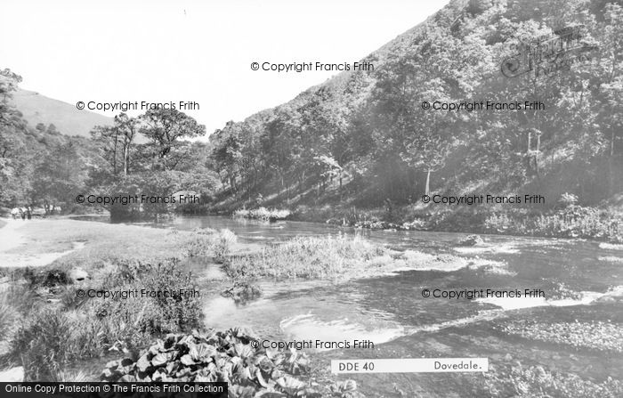 Photo of Dovedale, The River c.1955