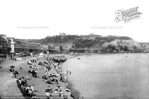 Photo of Dover, Beach And Castle 1908