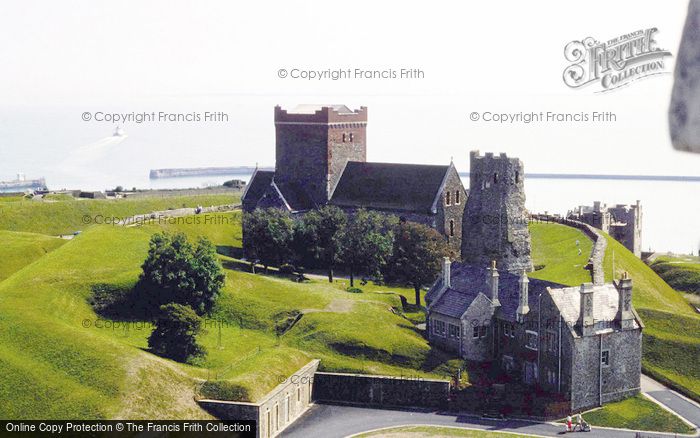 Photo of Dover, St Mary's Church And The Pharos, Castle Hill 1990