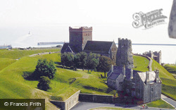St Mary's Church And The Pharos, Castle Hill 1990, Dover