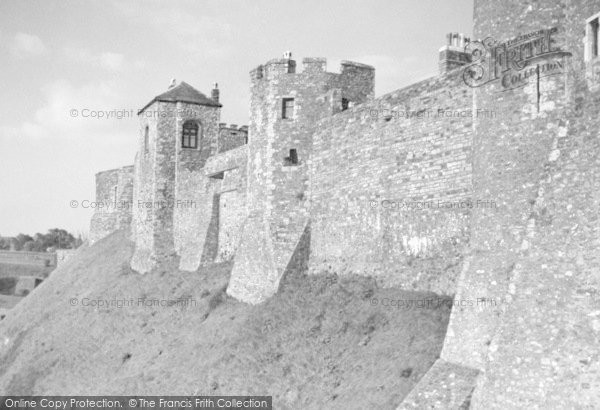 Photo of Dover, The Castle Walls c.1955