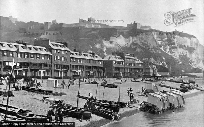 Photo of Dover, The Parade, Showing Dover Castle c.1895