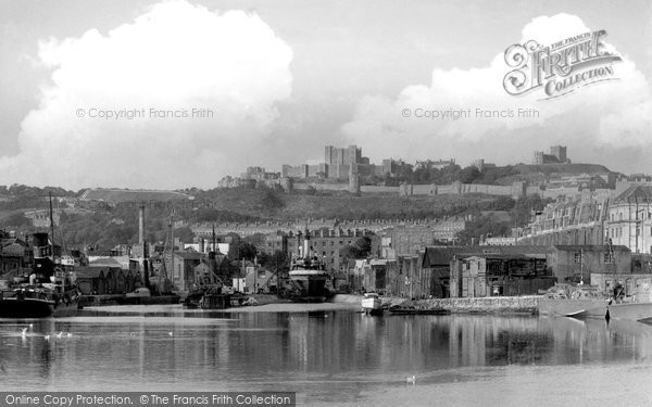 Photo of Dover, Wellington Dock And The Castle c.1950