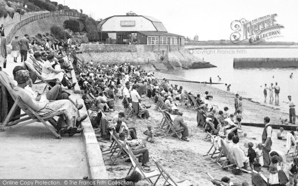 Photo of Dovercourt, The Cliff Pavilion And Beach c.1955