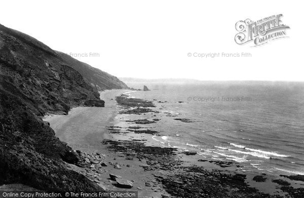 Photo of Downderry, Coast View 1890