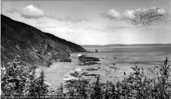 Photo of Downderry, East Beach c.1955