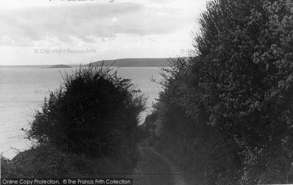 Photo of Downderry, Looe Island From Hill Lane c.1955