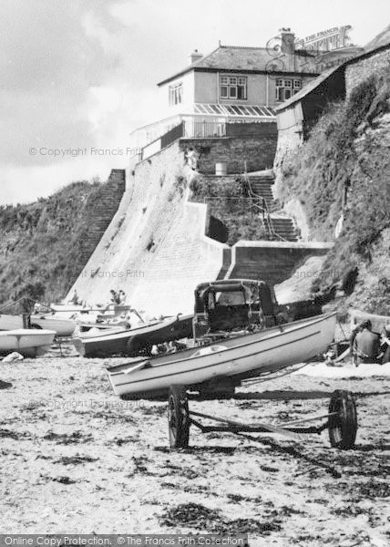 Photo of Downderry, The Seaview Hotel From The Beach c.1955