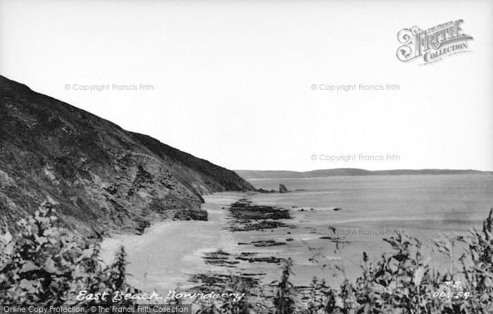 Photo of Downderry, West Beach c.1955