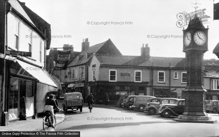 Photo of Downham Market, Market Place And Clock c.1955