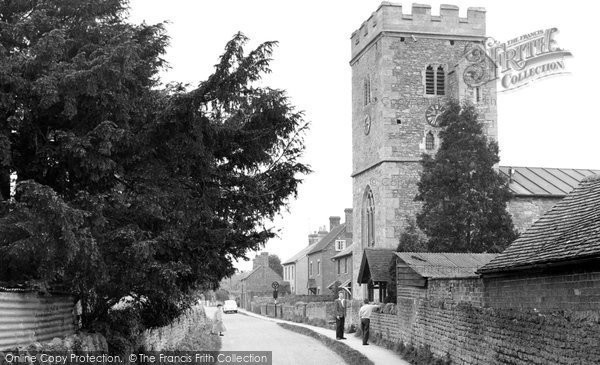 Photo of Drayton, Church Lane And St Peter's Church c.1960
