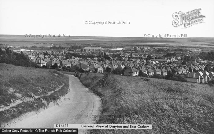 Photo of Drayton, General View, With East Cosham c.1955
