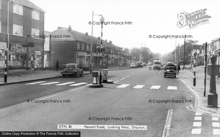 Photo of Drayton, Havant Road, Looking West c.1965