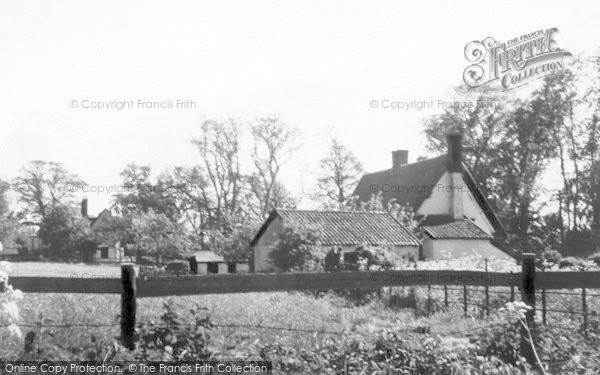Photo of Drinkstone, Village Store From The Fields c.1955
