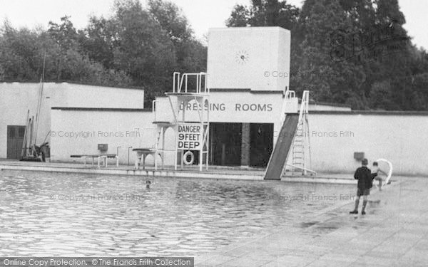 Photo of Droitwich Spa, Brine Baths Bathing Lido Dressing Rooms c.1955
