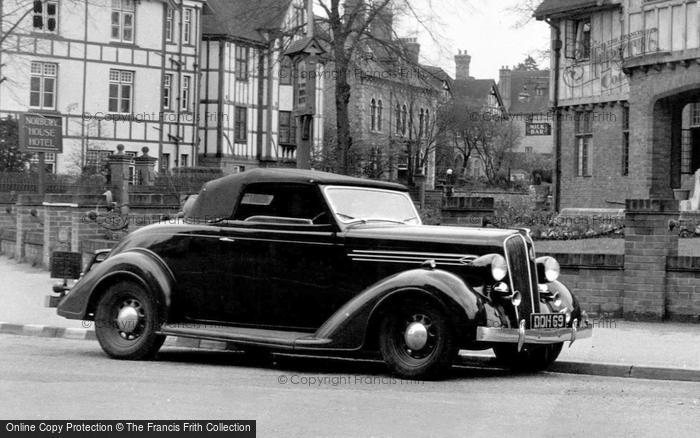 Photo of Droitwich Spa, Car Outside The Brine Baths c.1950