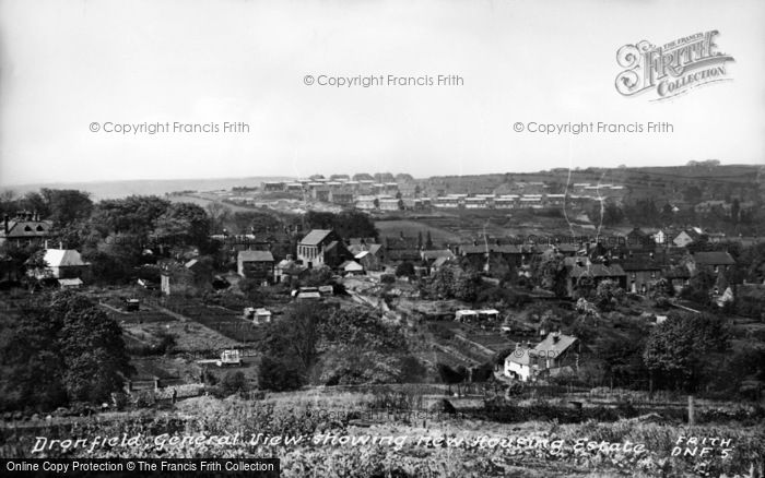 Photo of Dronfield, General View And New Housing Estate c.1965