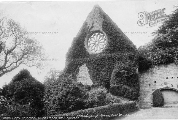 Photo of Dryburgh, Abbey, Oriel Window 1897
