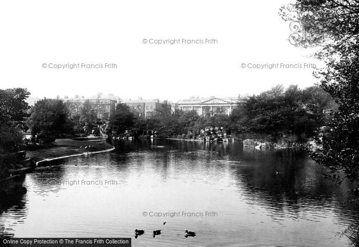 Photo of Dublin, St Stephen's Green, The Lake And The College 1897