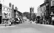 Castle Street And St Edmund's Church c.1955, Dudley