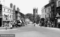Castle Street And St Edmund's Church c.1955, Dudley