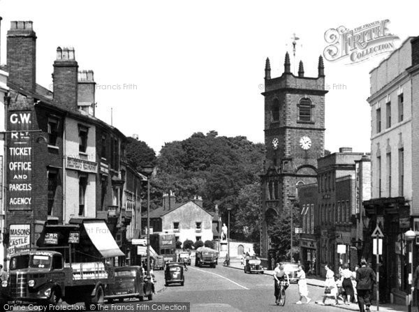 Photo of Dudley, Castle Street And St Edmunds Church c.1955