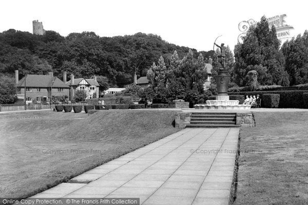Photo of Dudley, Civic Gardens And Castle Keep c.1955