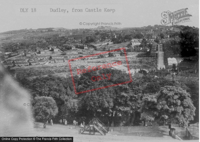 Photo of Dudley, From Castle Keep c.1955
