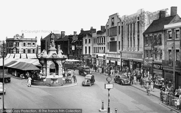 Photo of Dudley, Market Place c.1955