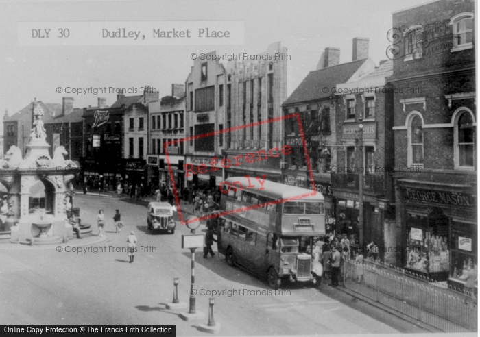 Photo of Dudley, Market Place c.1955