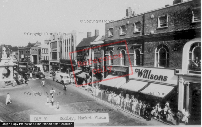 Photo of Dudley, Market Place c.1955