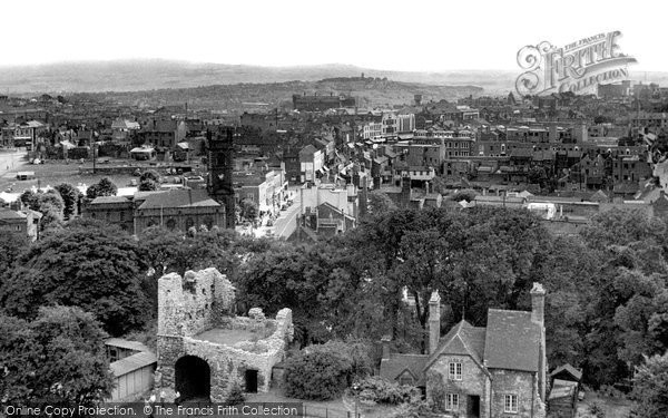 Photo of Dudley, Panoramic View From Castle Keep c.1955