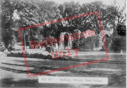 Priory Park Ruins c.1955, Dudley