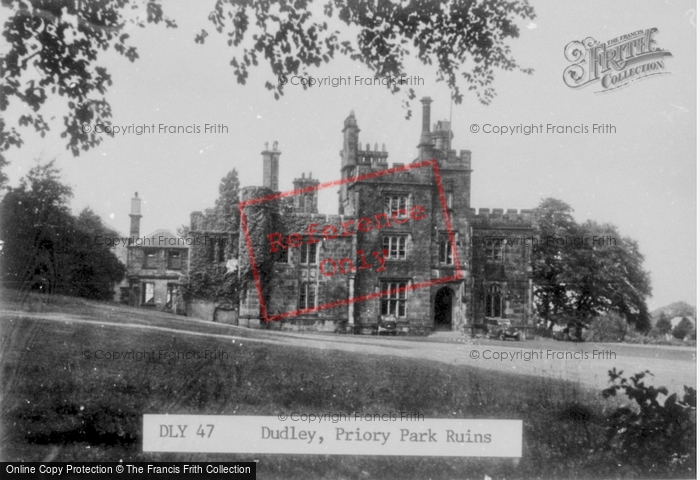 Photo of Dudley, Priory Park Ruins c.1955