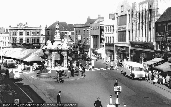 Photo of Dudley, The Market Place 1957