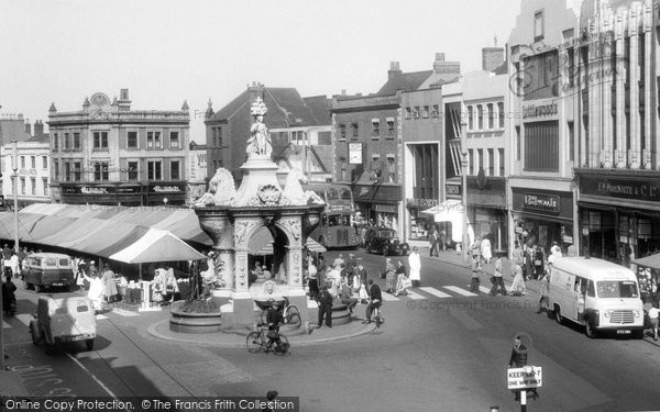 Photo of Dudley, The Market Place 1957