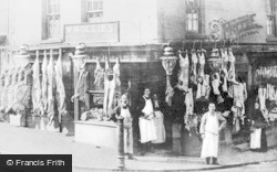 W. Hollies' Butchers Shop c.1900, Dudley