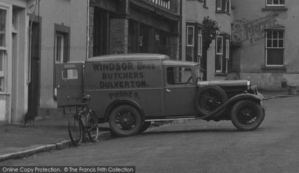 Photo of Dulverton, Butcher's Van 1937